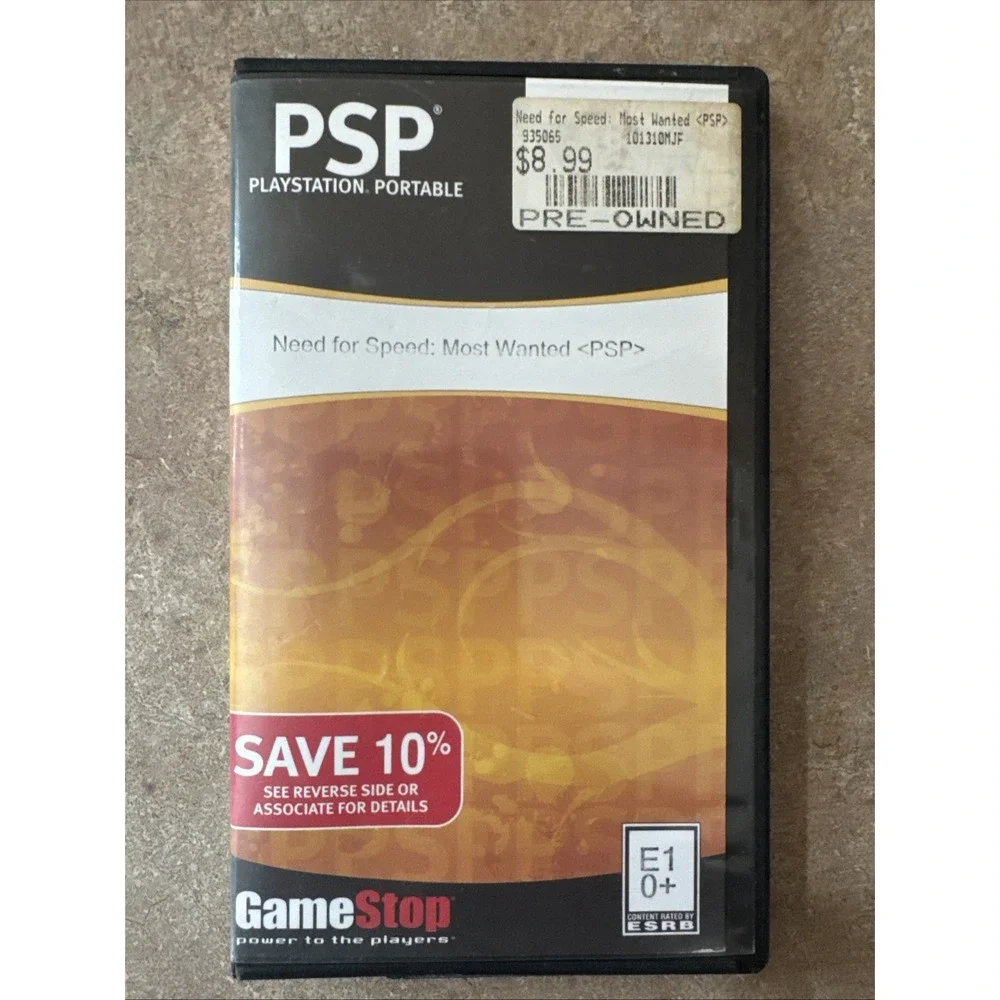 Need for Speed Most Wanted 510 PSP Sony Video Game Without Original Case